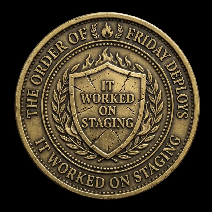The Order of Friday Deploys challenge coin